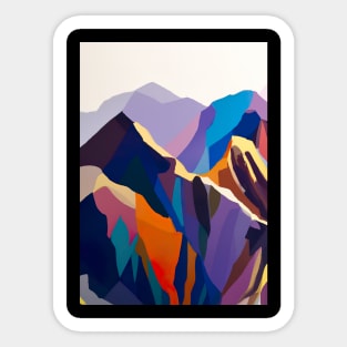 Colorful Mountains Sticker